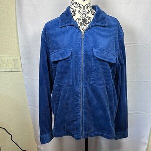Urban Outfitters peacock blue corduroy shacket! Size medium, relaxed fit.